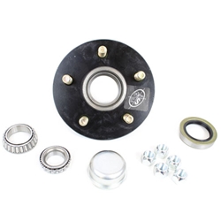 TruRyde® 5-4.5" Bolt Circle Trailer Hub with Parts for a 3,500 lbs. Trailer Axle -545LB1E-IPS