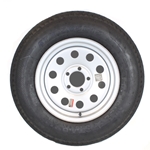 15" Silver Modular Wheel and Bias Tire ST20575D15C with a 5-5" Bolt Circle - 131616GCCWT31B-PMK