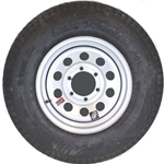 15" Silver Modular Wheel and Bias Tire ST22575D15D with a 6-5.5" Bolt Circle - 128698GCCWT33B-PM
