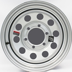 15"x6" Silver Modular Trailer Wheel 6-5.5" Bolt Circle - 128698GCC