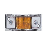 Amber Chrome Plated LED Marker/Clearance Light - MCL-81AB