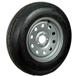 15" Silver Modular Wheel and Radial Tire ST20575R15C with a 5-5" Bolt Circle - 131616GCCWT31R-PMK