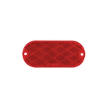 Red Oblong Self Adhesive/Screw Mount Reflector