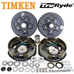 5-5" Bolt Circle 3,500 lbs. TruRyde® Trailer Axle Self-Adjusting Electric Brake Kit With Timken Bearings - BK550ELEAUTO-TK