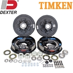 Dexter® 6-5.5" Bolt Circle 5,200 lbs. Trailer Axle Electric Brake Kit with Timken® Bearings - BK13ELE-DB-TK