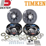Dexter 8-6.5" Bolt Circle 7,000 lbs. Trailer Axle Electric Brake Kit With Timken Bearings