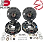 Dexter Pre-Greased Easy Assemble 6 on 5.5" Hub and Drum Electric Brake Kit for 5,200 lbs. Trailer Axle - PGBK13ELE