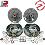 Dexter® Pre-Greased Easy Assemble 5 on 4-1/2" Hub and Drum Nev-R-Adjust Electric Brake Kit for 3,500 lbs. Trailer Axle - PGBK545ELEAUTO