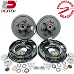 Dexter Pre-Greased Easy Assemble 6 on 5.5" Hub and Drum Nev-R-Adjust Electric Brake Kit for 5,200 lbs. Trailer Axle - PGBK13ELEAUTO