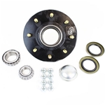 TruRyde® 8-6.5" Bolt Circle 9/16" Studs Trailer Hub with Parts for a 7,000 lbs. Trailer Axle - 42865LB1E-916