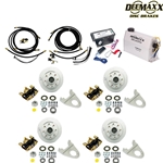 MAXX KIT Electric Over Hydraulic 7,000 lbs. Disc Brake Kit for a Tandem Axle with Gold Zinc Caliper and TruRyde® Bearings - DMK7IG2