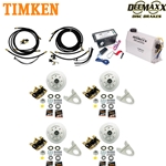 MAXX KIT Electric Over Hydraulic 7,000 lbs. Disc Brake Kit for a Tandem Axle with Gold Zinc Caliper and Timken® Bearings - DMK7IG2-TK