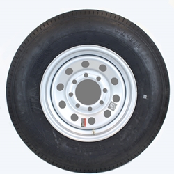 16" Silver Modular and Radial Tire ST23580R16E with an 8-6.5" Bolt Circle - 128702GCCWT52-PM