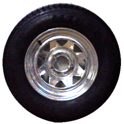 15" Galvanized Wheel and Radial Tire ST20575R15C with a 5-4.5" Bolt Circle - JG15X65GSWT31R-IPS