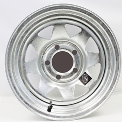 Thirteen Inch Galvanized Spoke 5-4.5" Bolt Circle Trailer Wheel - JG13X45GS