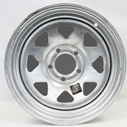 Fifteen Inch Galvanized Spoke 5-4.5" Bolt Circle Trailer Wheel - JG15X65GS