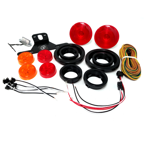 One Diode LED Kit Round for Single Axle Trailer