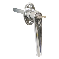 L-Type Locking Door Handle - 3-1/2 Inch Handle Length with CL001 Key - B2394L