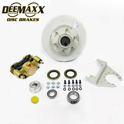 DeeMaxx® 5,200 lbs. Disc Brake Kit for One Wheel with Gold Zinc Caliper - DM52KGOLD